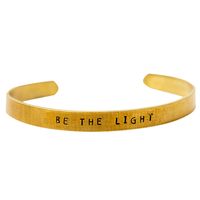 Live Light Brass Mantra Bracelet - Be The Light